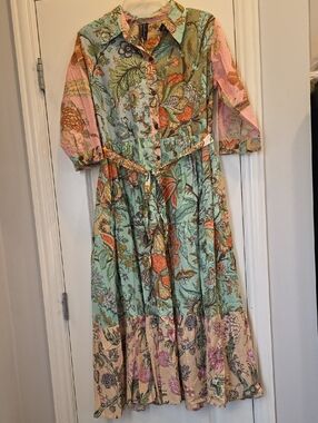 NWT L/XL Sacred Threads Floral Patchwork Midi/Maxi Dress